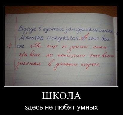 Школа, здесь не любят умных